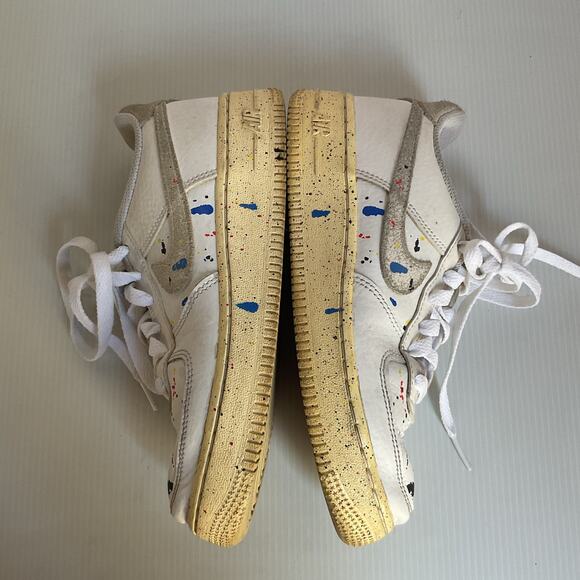 Nike Air Force 1 Low Paint Splatter GS Youth 3.5Y White DJ2598-100 - Picture 6 of 9
